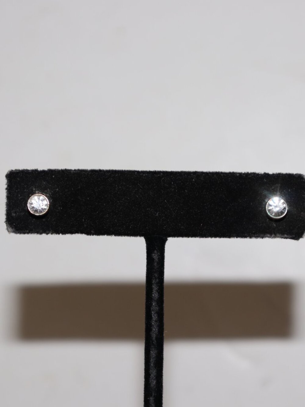 ✨ Silver & CZ Round Post Earrings • 3/8" ✨